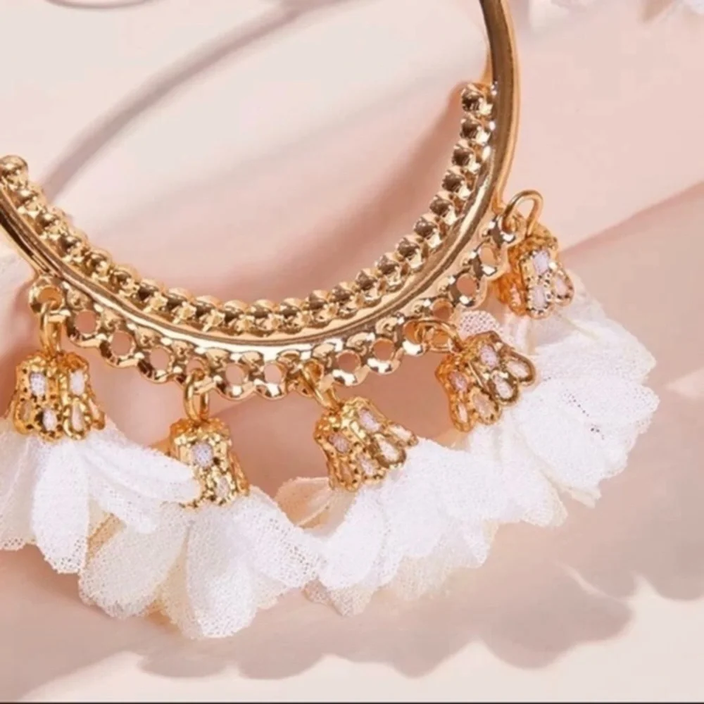 3/$30 💛 Ruffle Hoop Earrings